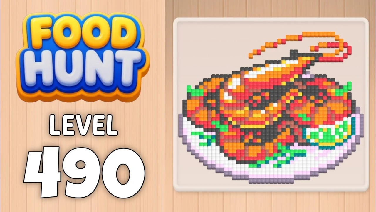 Food Hunt Level 490 board layout