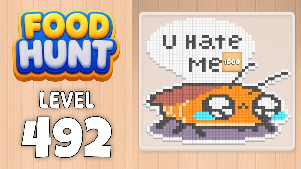 Food Hunt Level 492 board layout