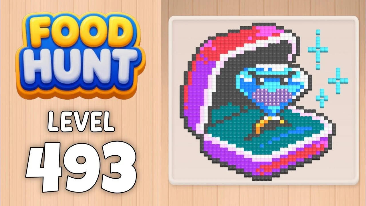 Food Hunt Level 493 board layout