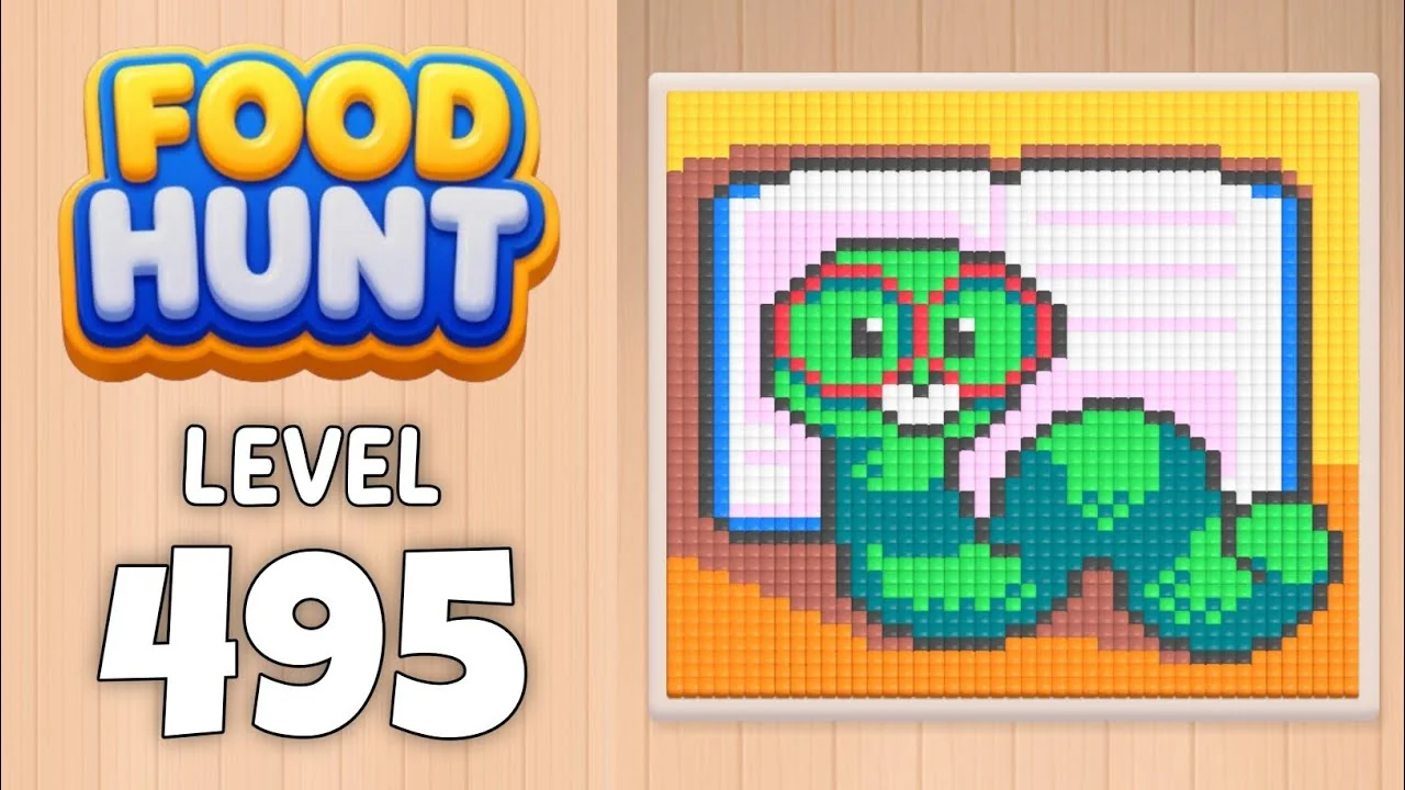 Food Hunt Level 495 board layout
