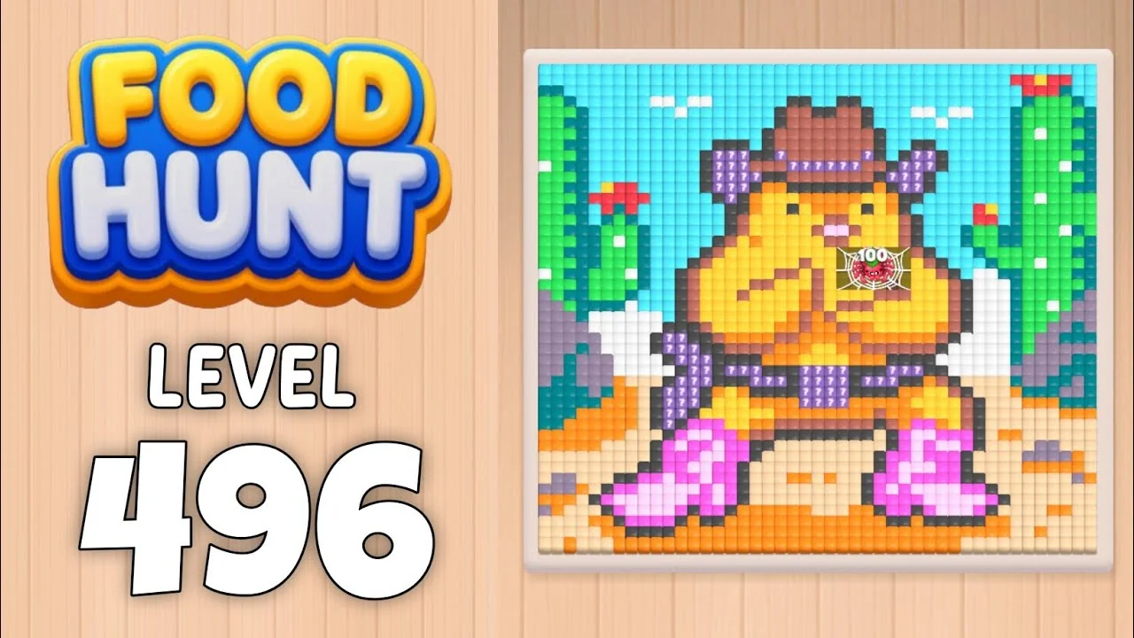Food Hunt Level 496 board layout