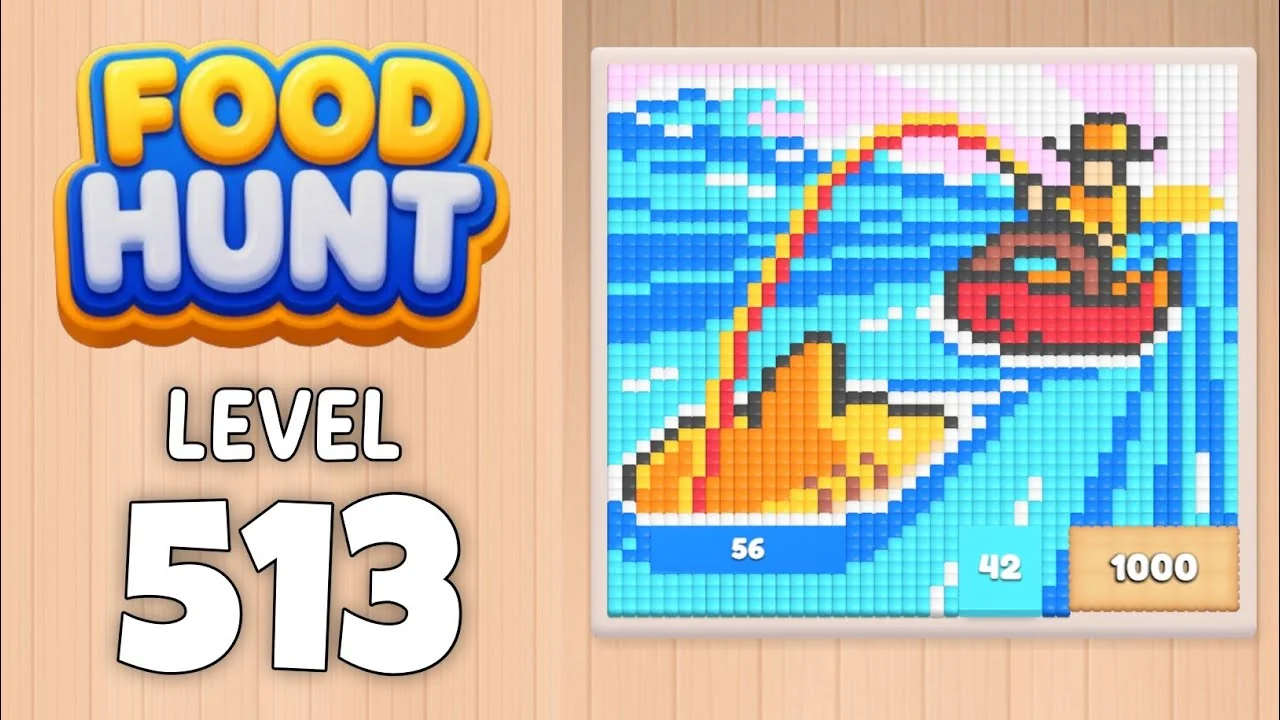 Food Hunt Level 513 board layout