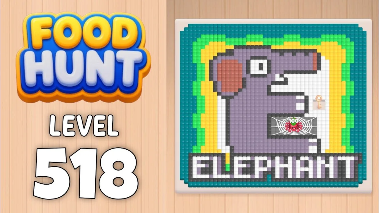 Food Hunt Level 518 board layout
