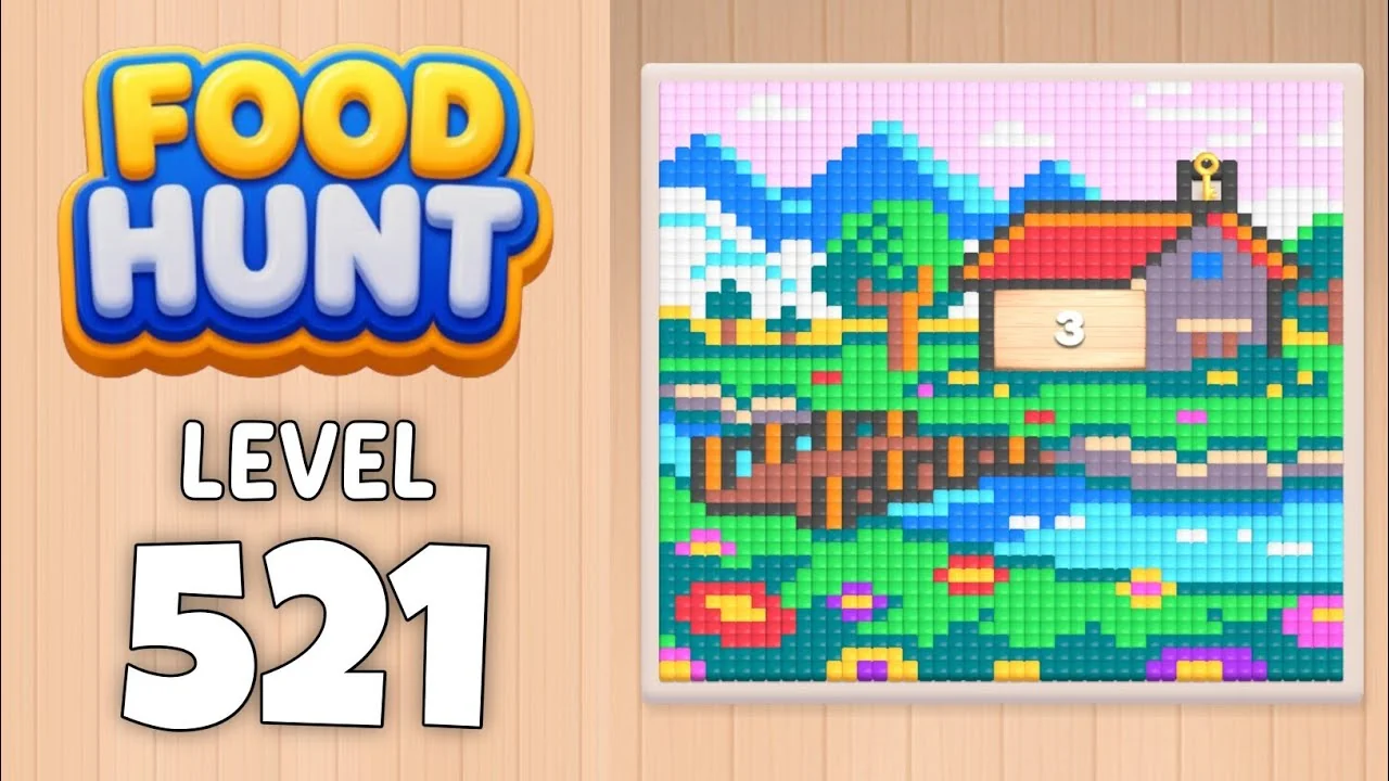 Food Hunt Level 521 board layout