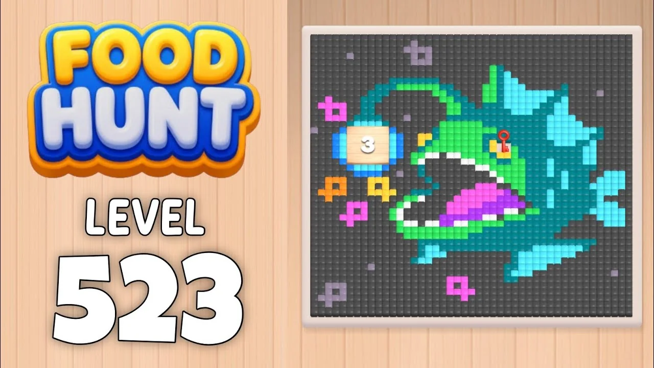 Food Hunt Level 523 board layout