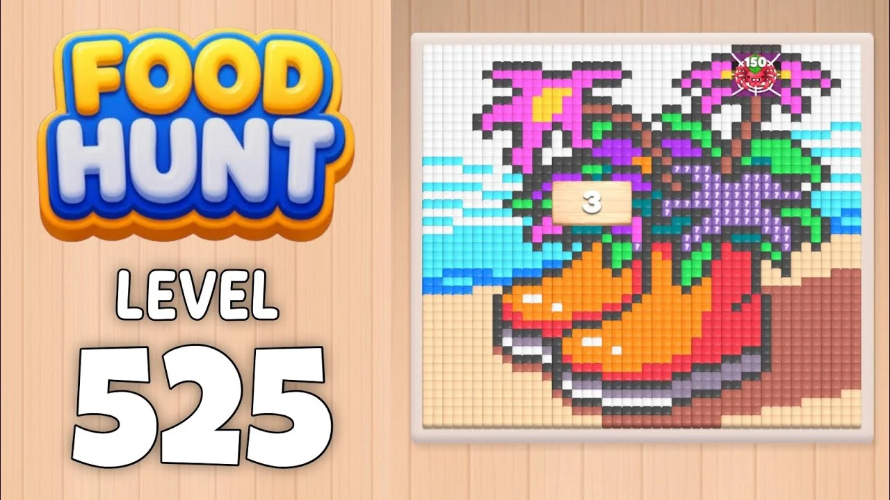 Food Hunt Level 525 board layout