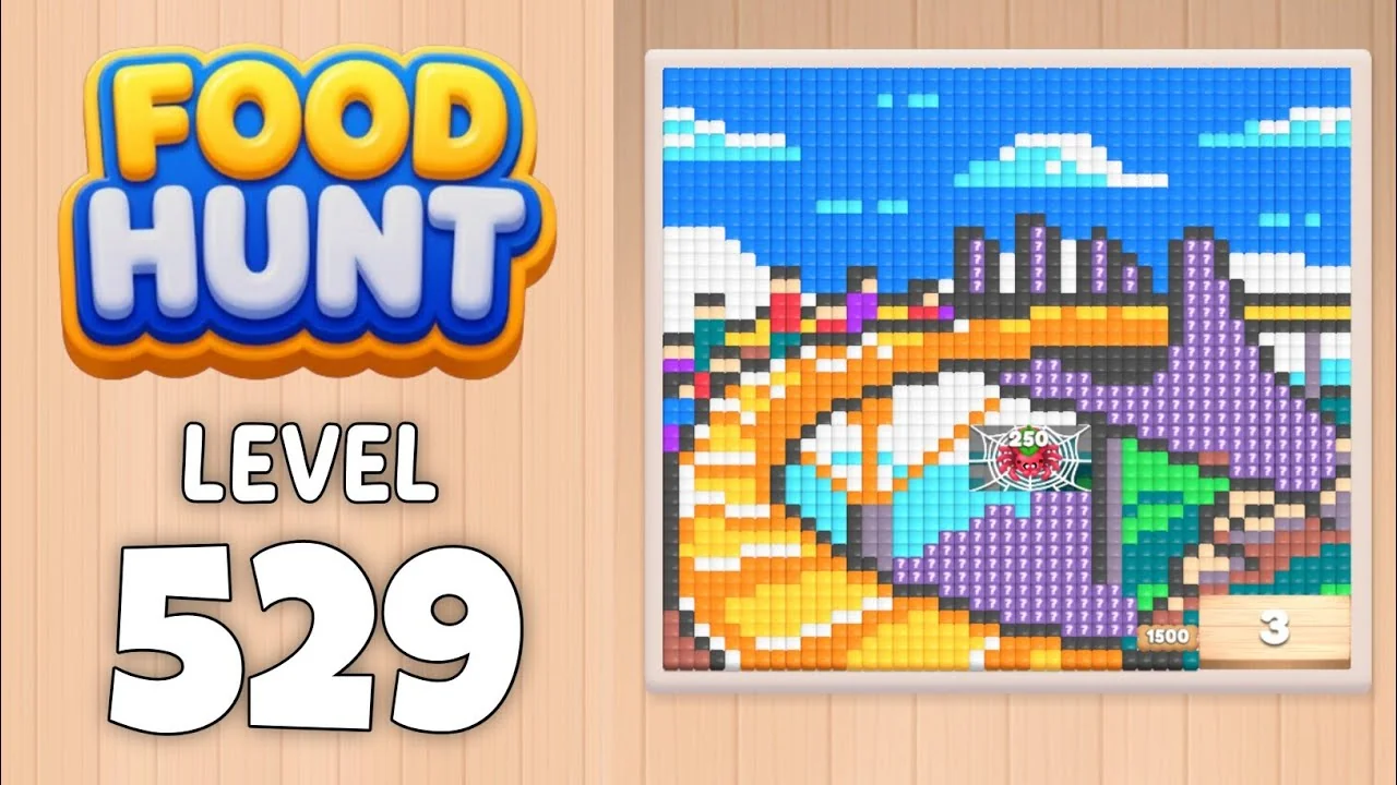 Food Hunt Level 529 board layout