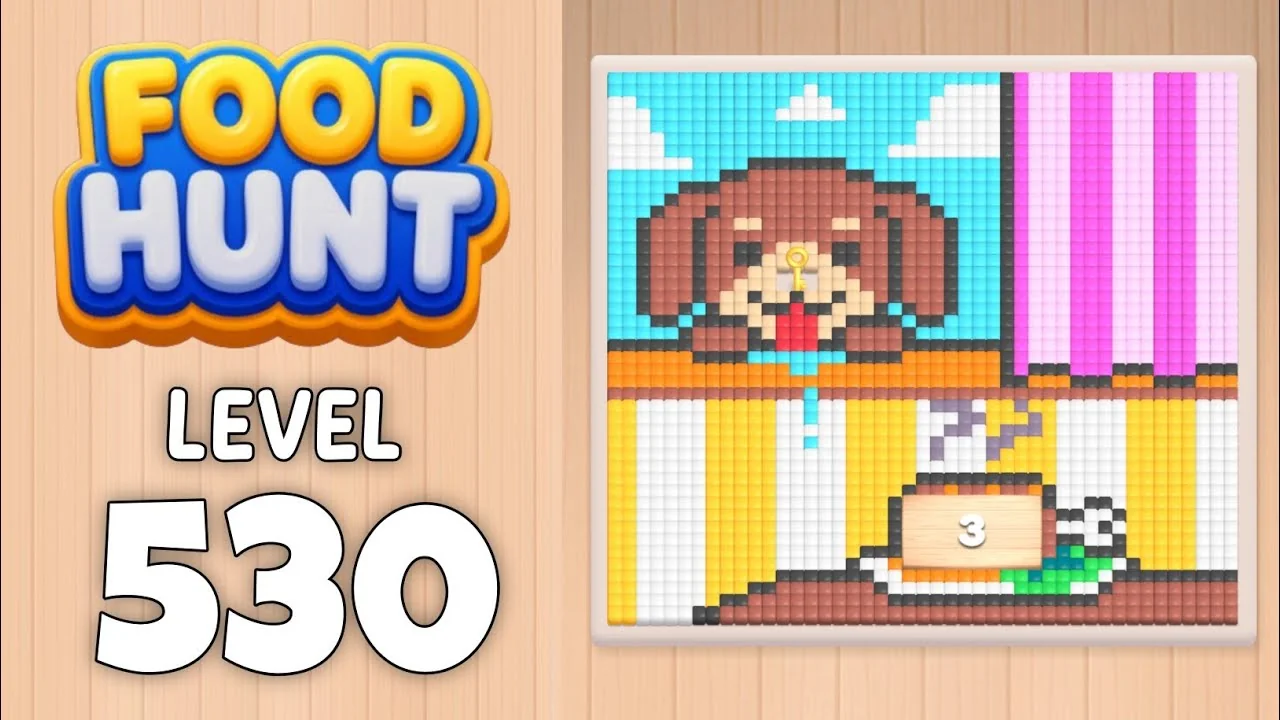 Food Hunt Level 530 board layout
