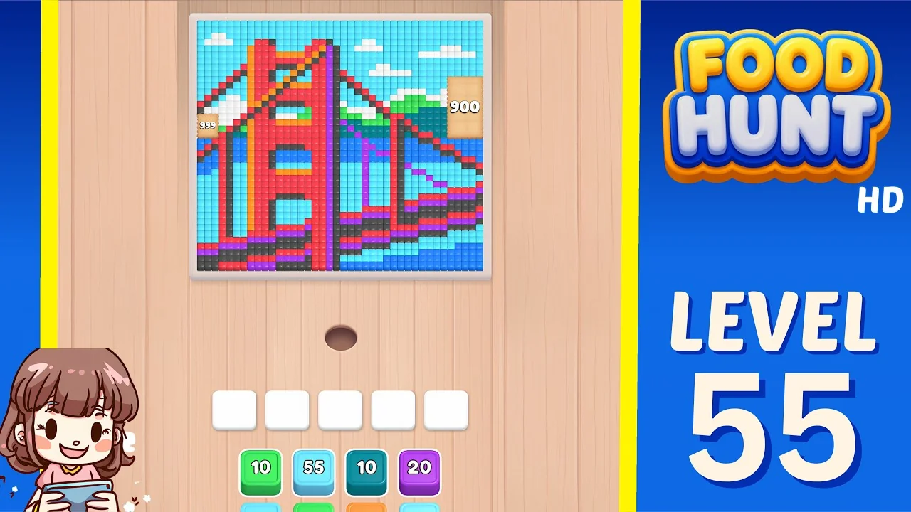 Food Hunt Level 55 board layout