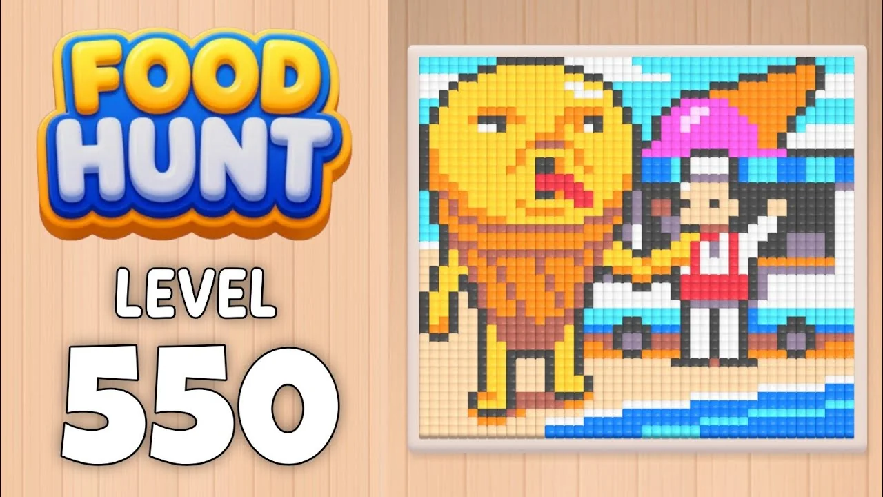 Food Hunt Level 550 board layout
