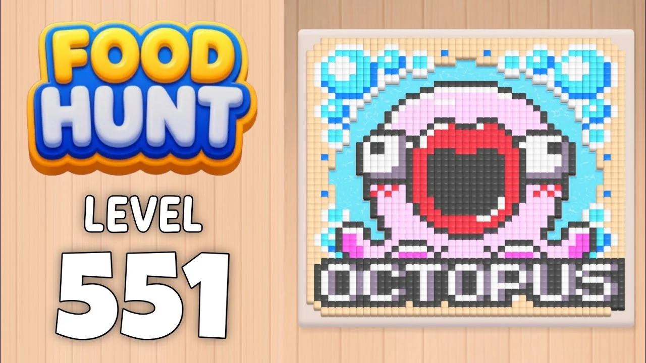 Food Hunt Level 551 board layout