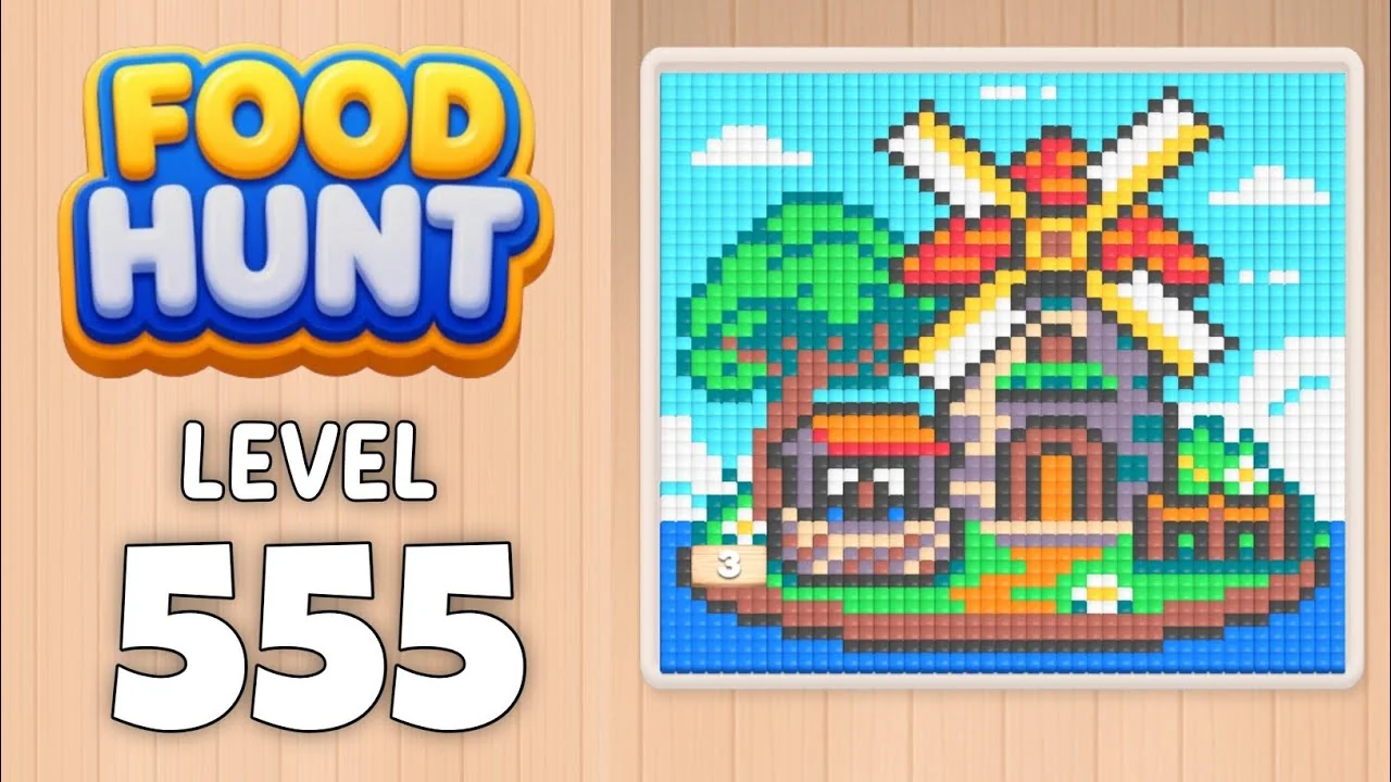 Food Hunt Level 555 board layout