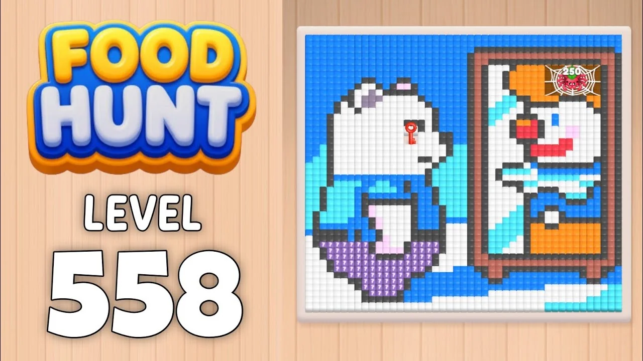 Food Hunt Level 558 board layout