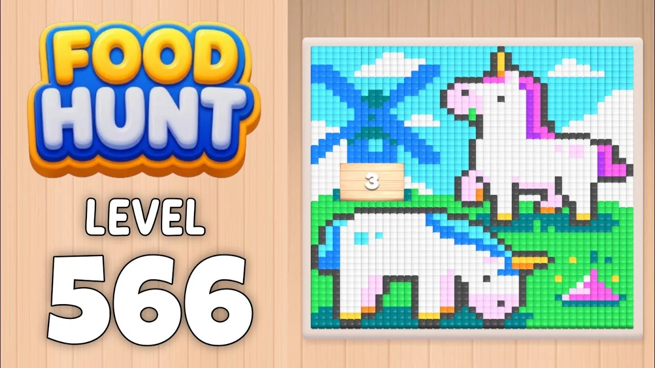 Food Hunt Level 566 board layout