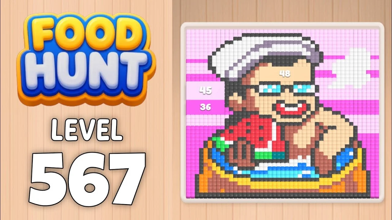 Food Hunt Level 567 board layout