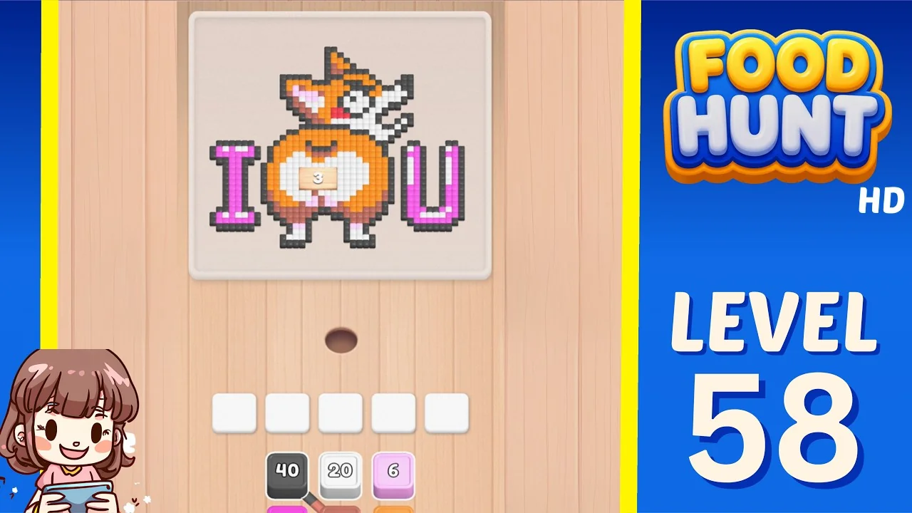 Food Hunt Level 58 board layout