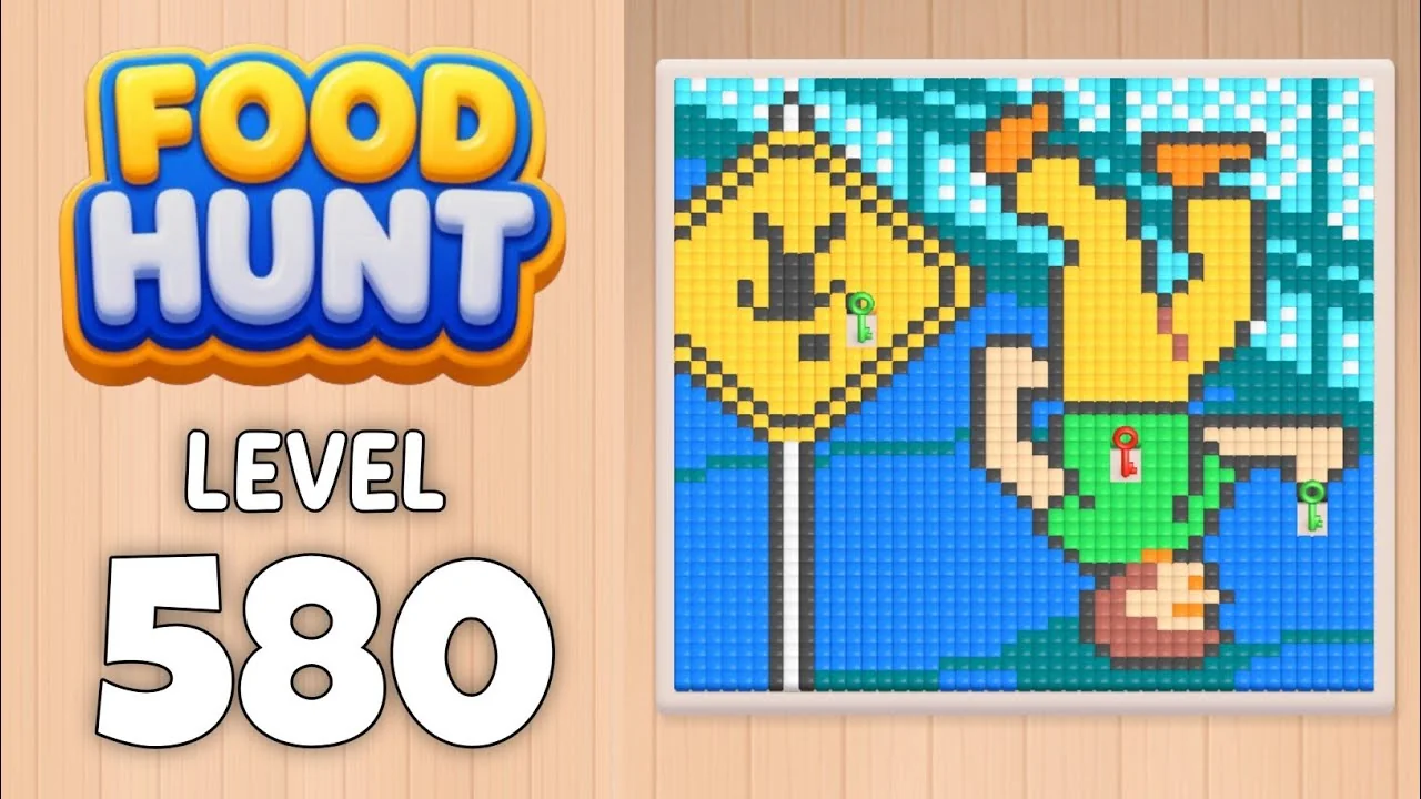 Food Hunt Level 580 board layout