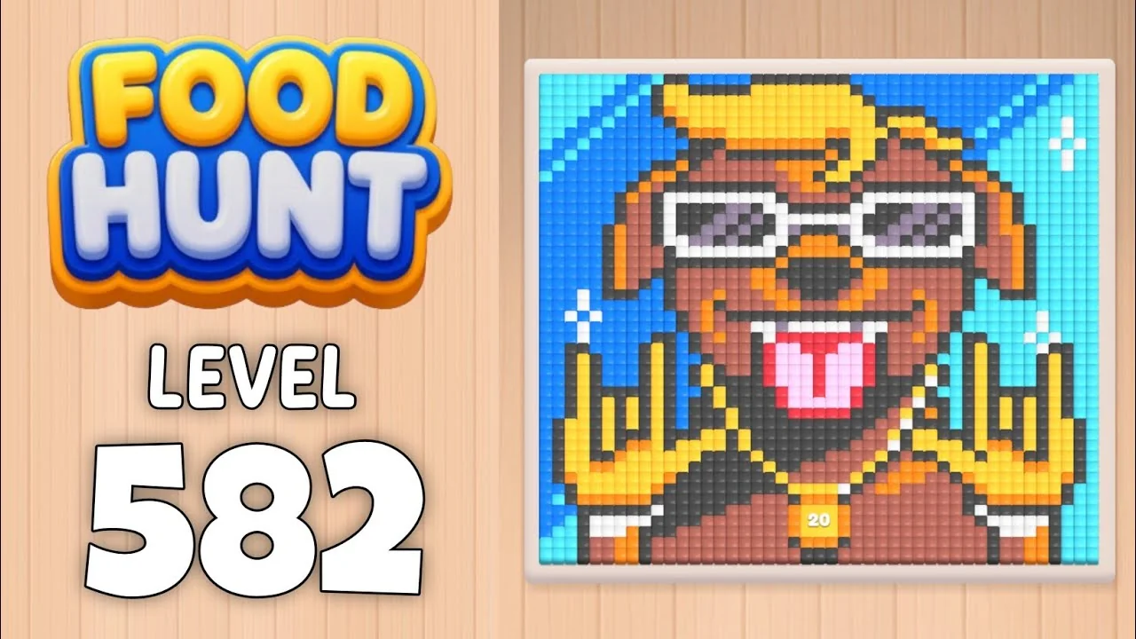 Food Hunt Level 582 board layout
