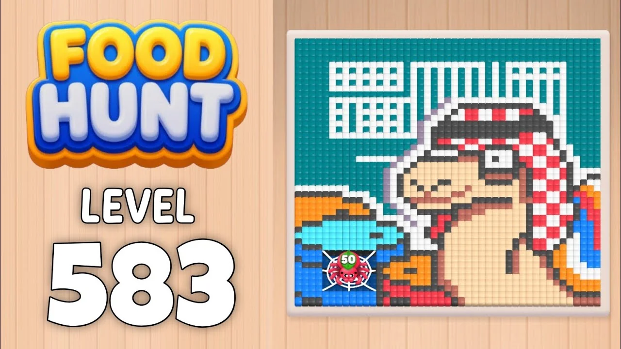 Food Hunt Level 583 board layout