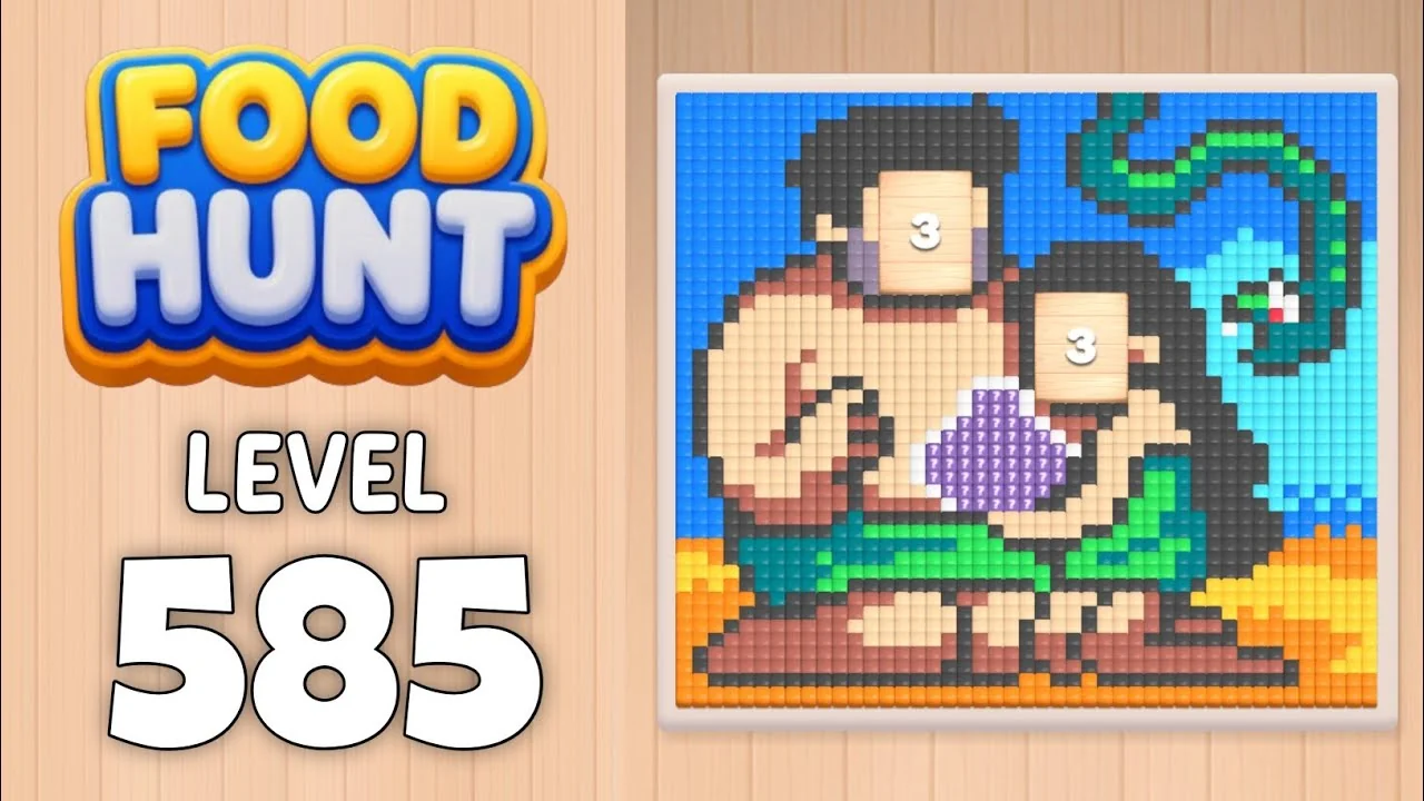 Food Hunt Level 585 board layout