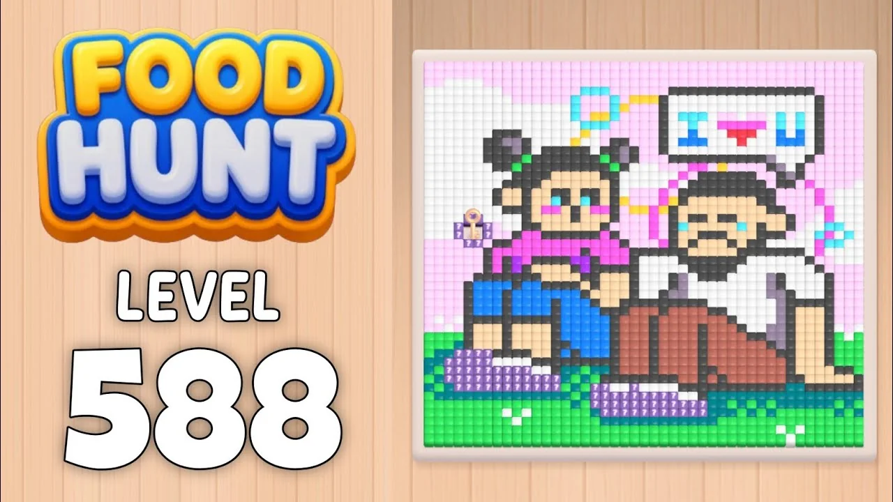 Food Hunt Level 588 board layout