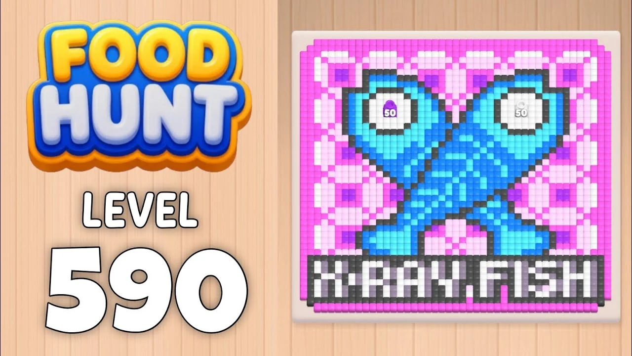 Food Hunt Level 590 board layout