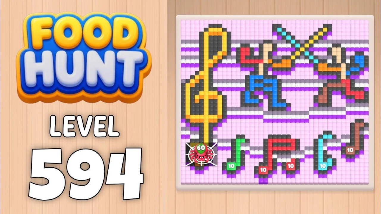 Food Hunt Level 594 board layout