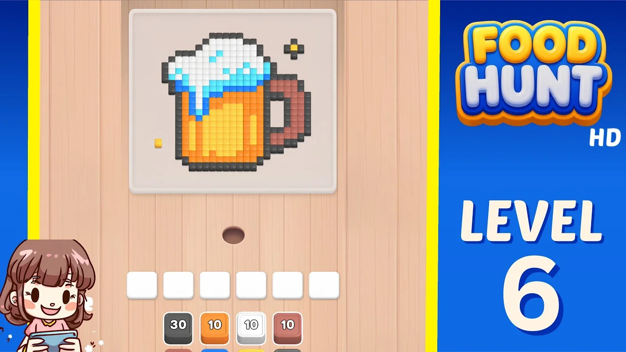 Food Hunt Level 6 board layout