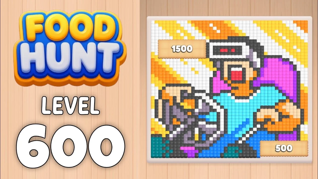 Food Hunt Level 600 board layout