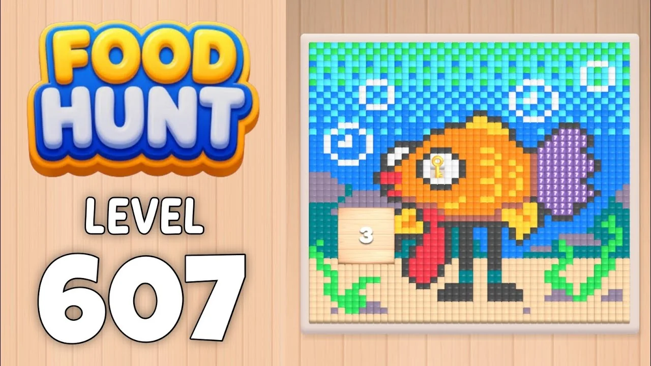 Food Hunt Level 607 board layout