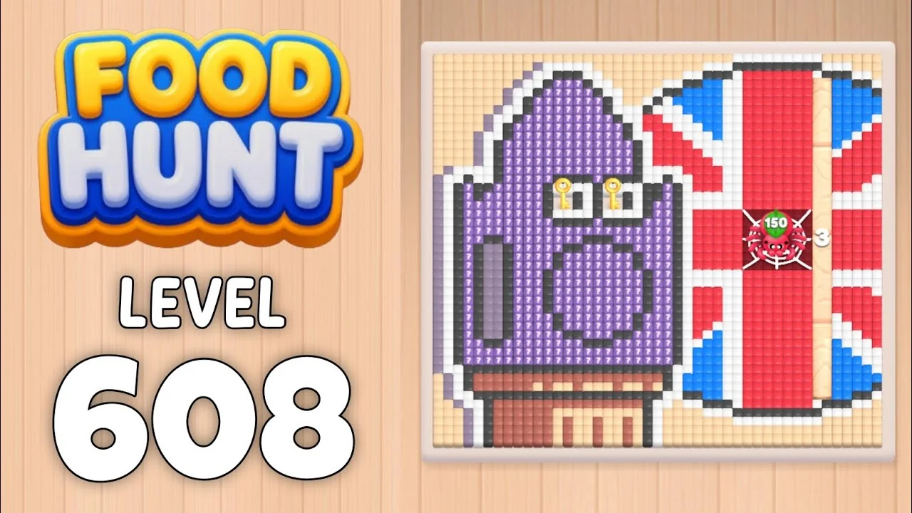 Food Hunt Level 608 board layout