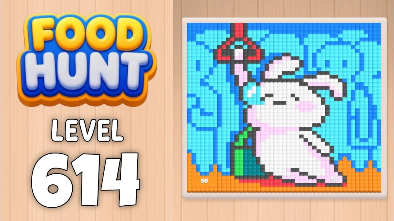 Food Hunt Level 614 board layout