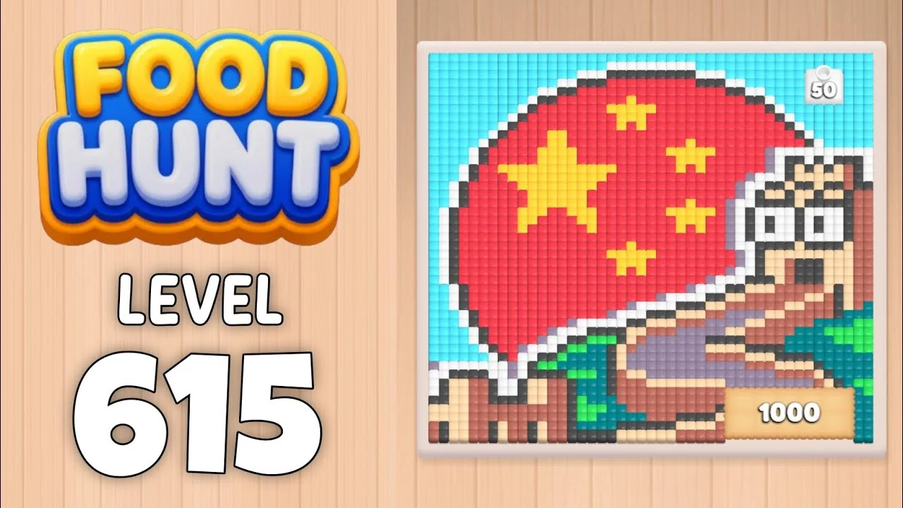 Food Hunt Level 615 board layout