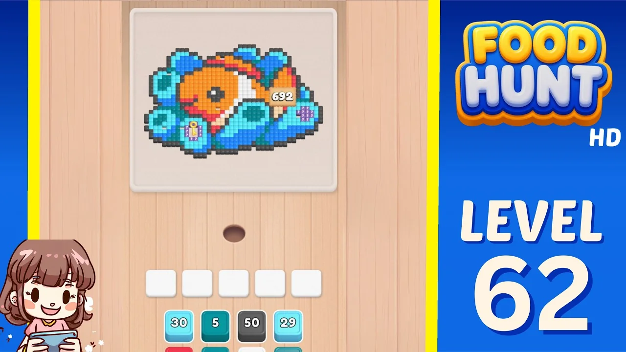Food Hunt Level 62 board layout