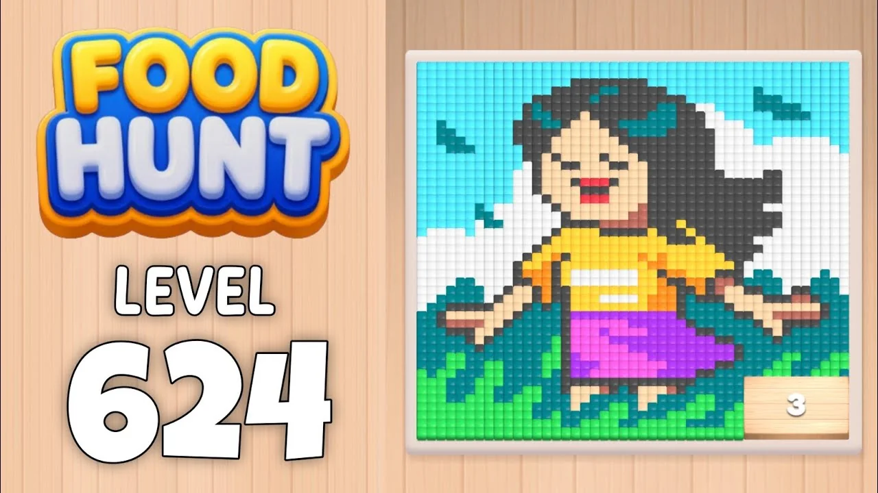 Food Hunt Level 624 board layout