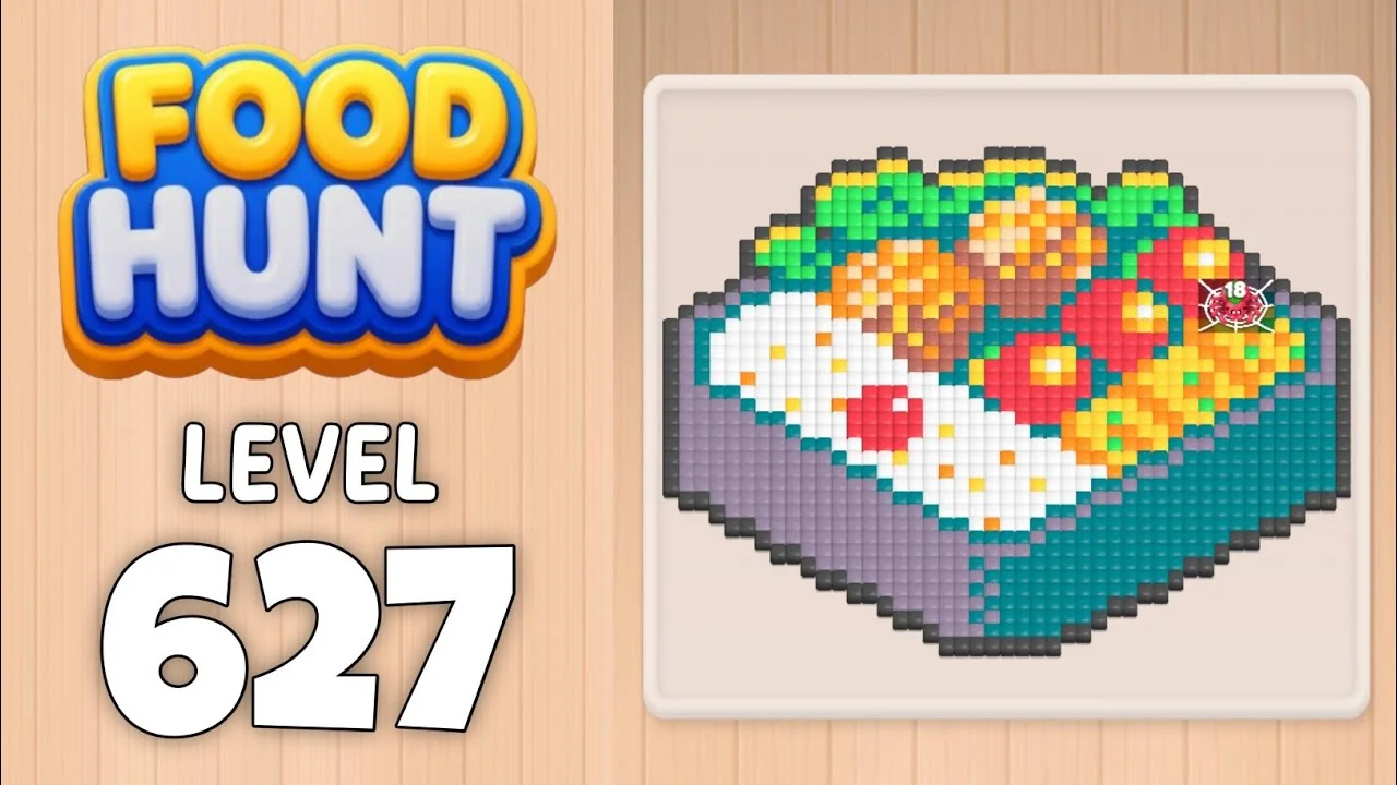 Food Hunt Level 627 board layout
