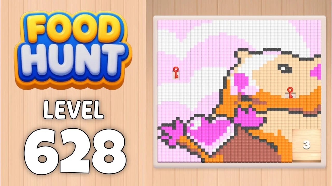 Food Hunt Level 628 board layout