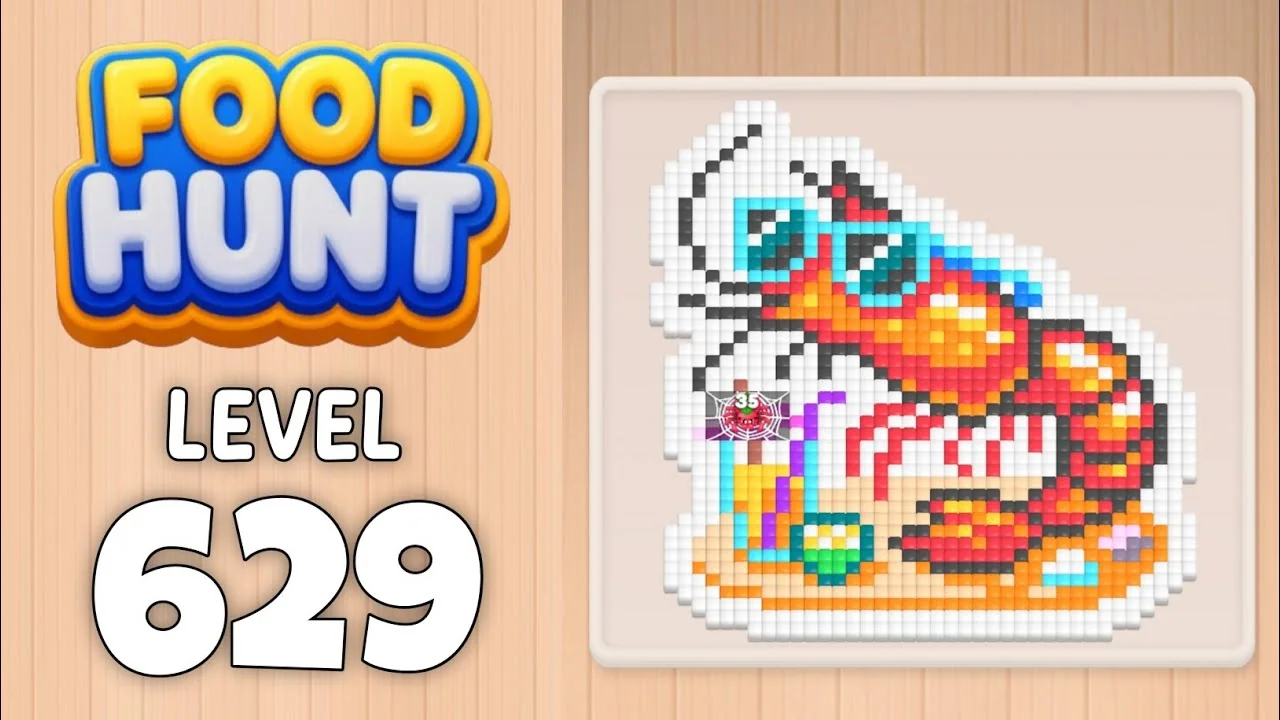 Food Hunt Level 629 board layout