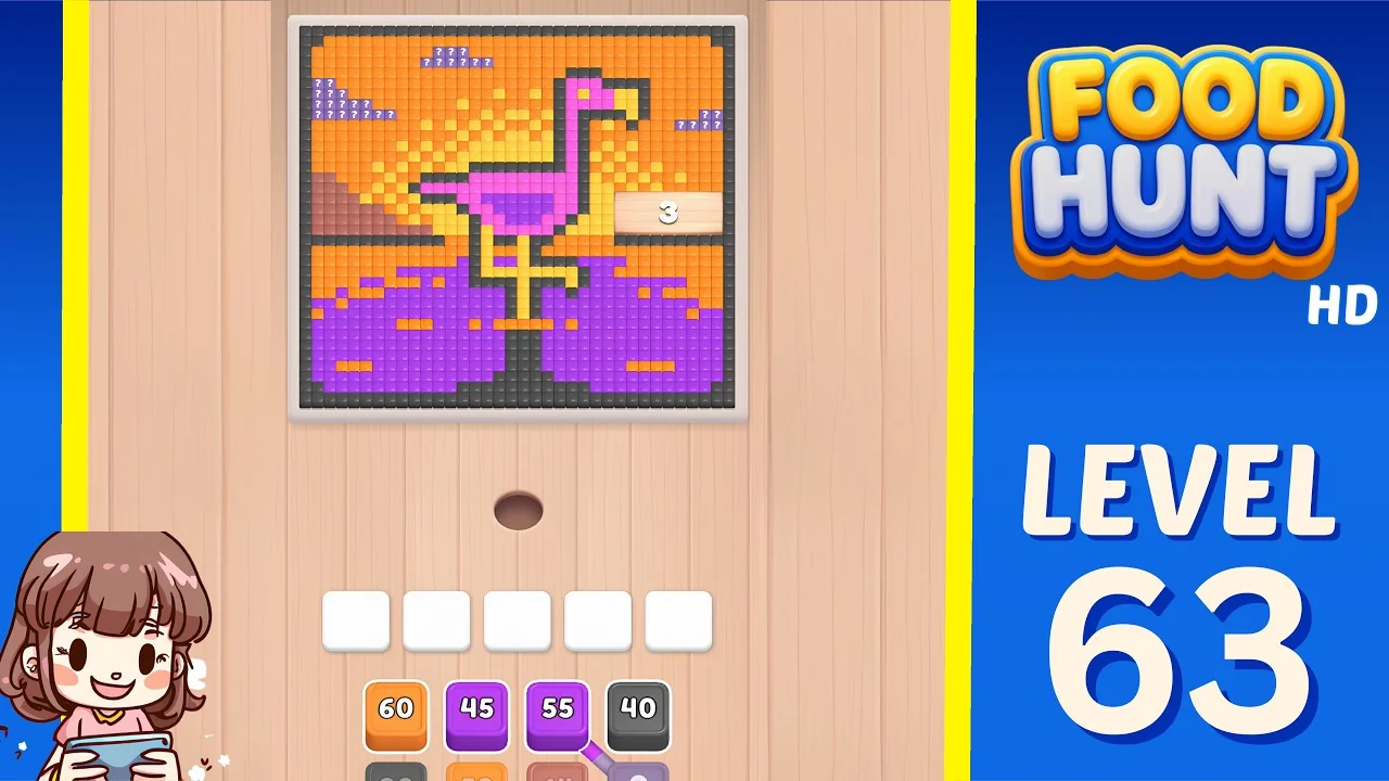 Food Hunt Level 63 board layout