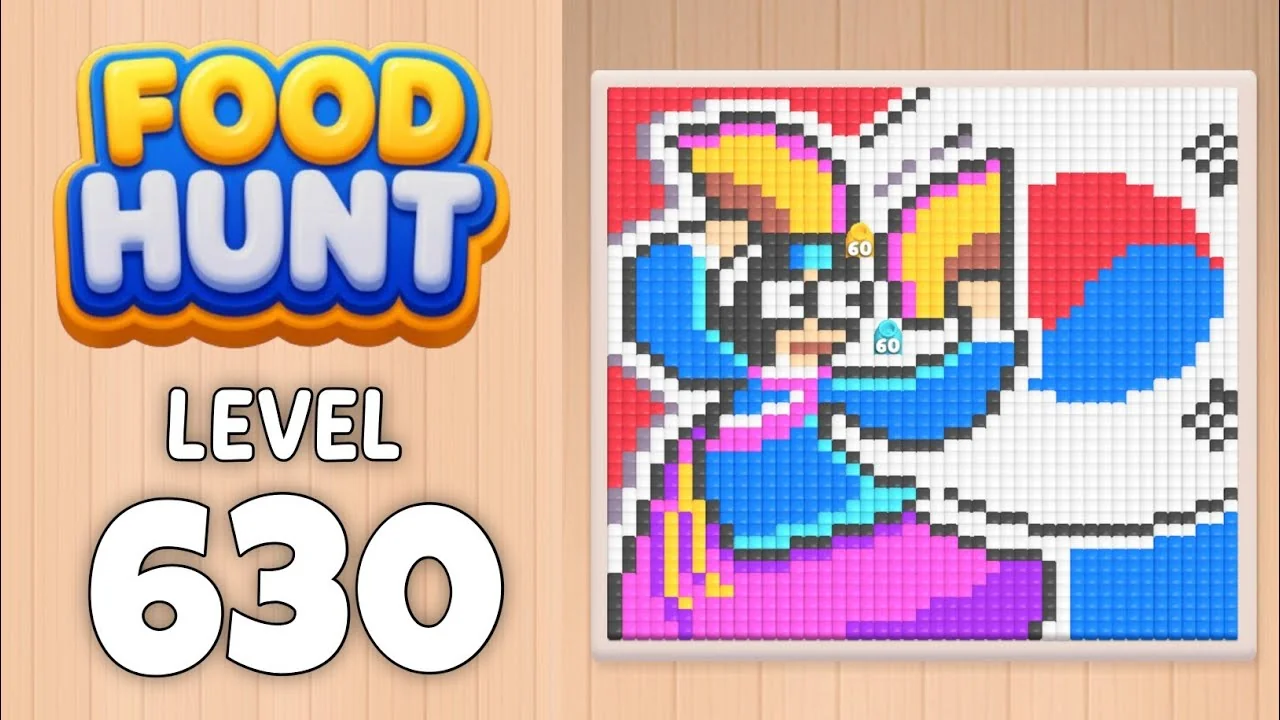 Food Hunt Level 630 board layout