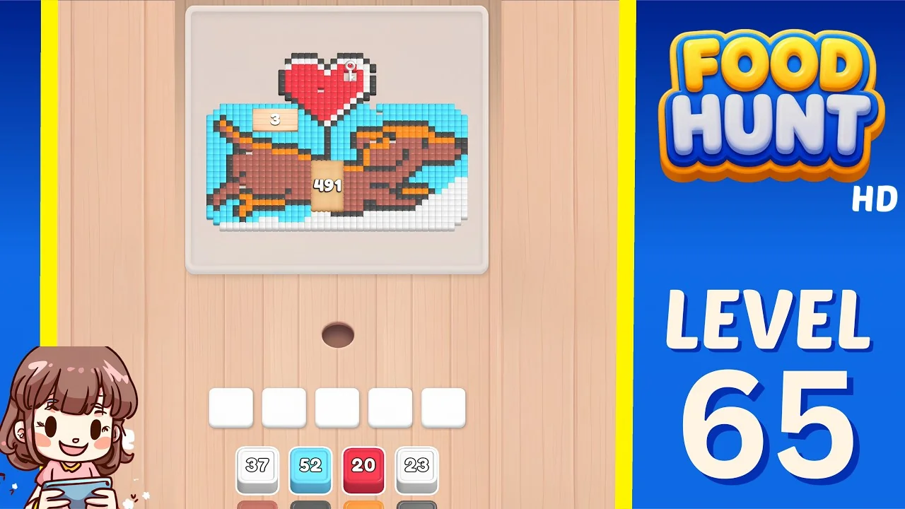Food Hunt Level 65 board layout