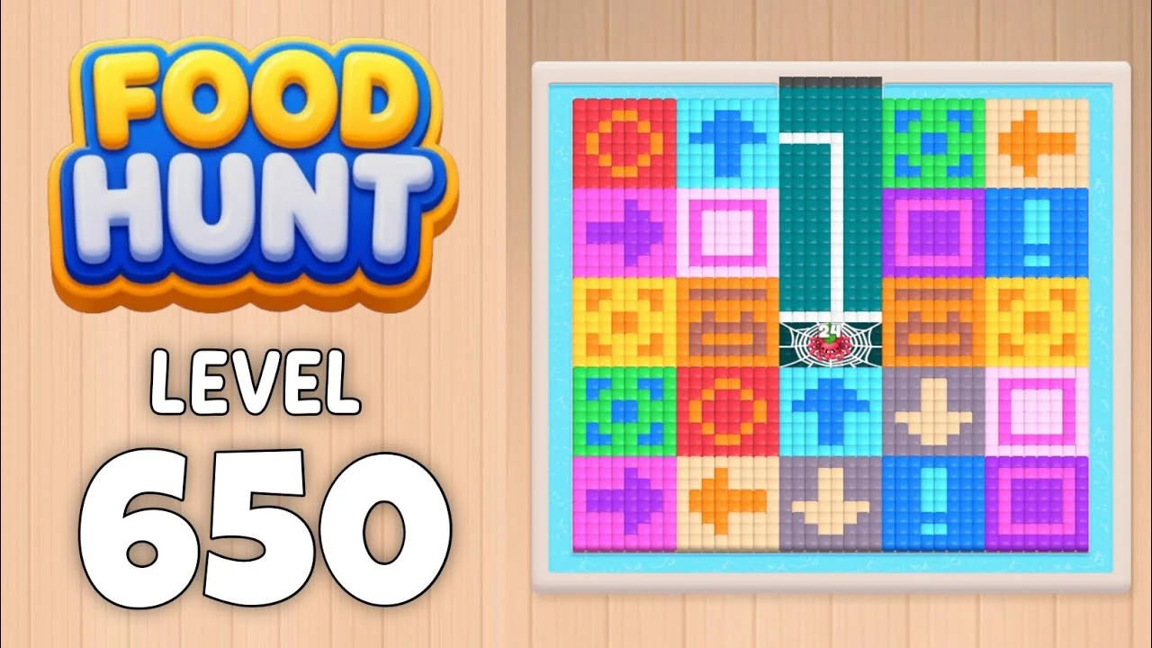 Food Hunt Level 650 board layout