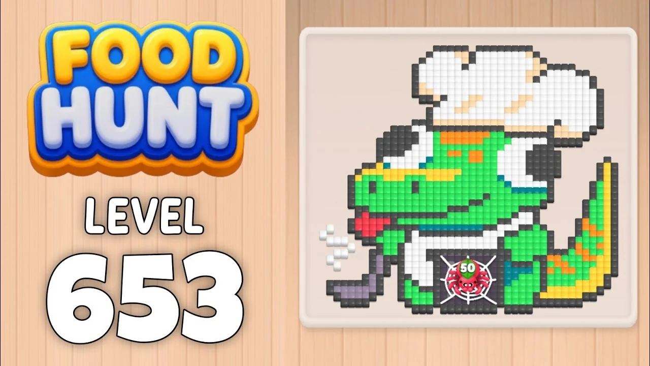 Food Hunt Level 653 board layout