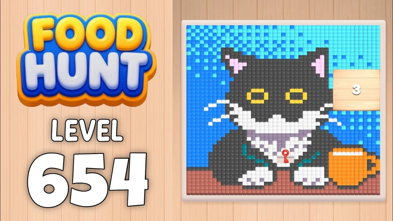 Food Hunt Level 654 board layout