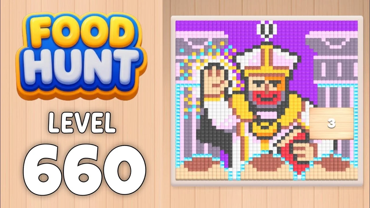 Food Hunt Level 660 board layout