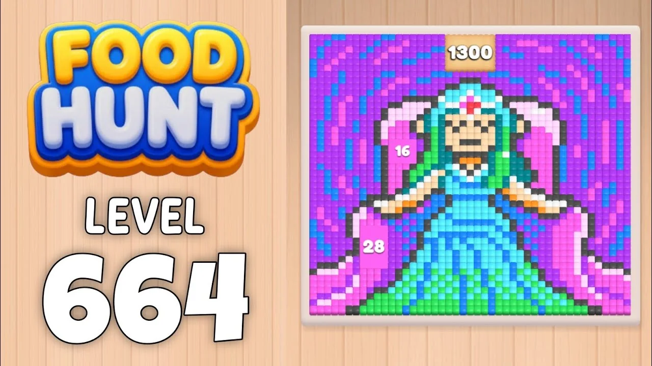 Food Hunt Level 664 board layout