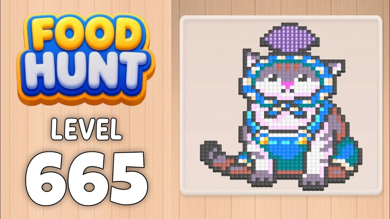 Food Hunt Level 665 board layout