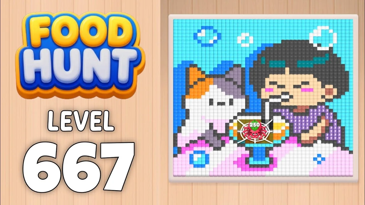 Food Hunt Level 667 board layout