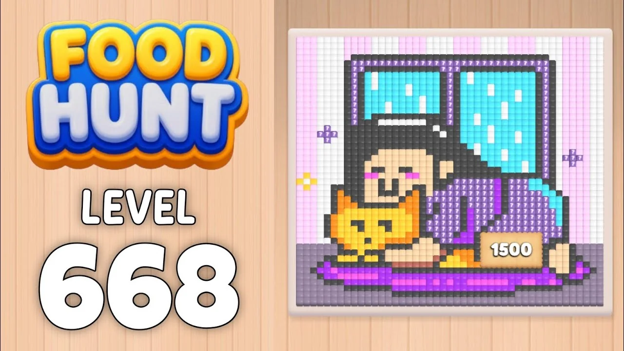 Food Hunt Level 668 board layout