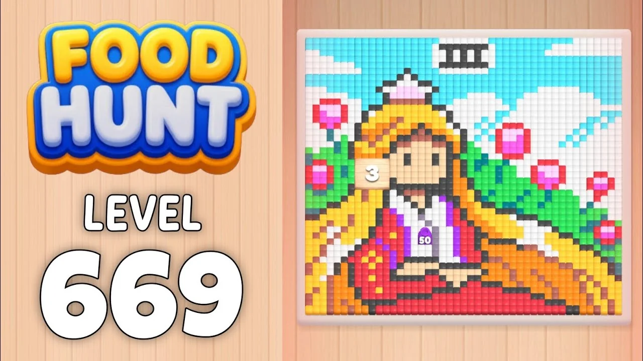 Food Hunt Level 669 board layout